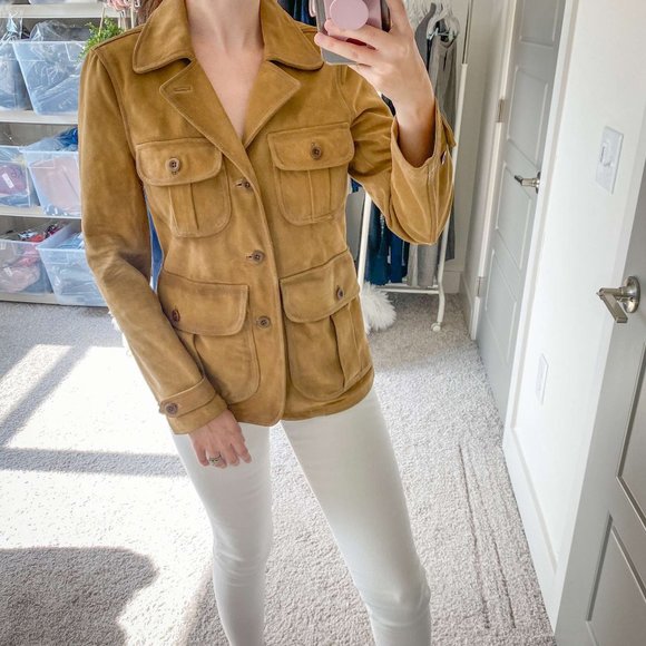 Polo Ralph Lauren Calf Suede Tan Safari 